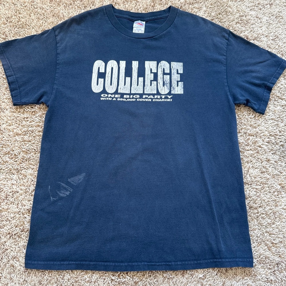 Tennessee River Mens College One Big Party Graphic T-Shirt Navy Blue Large